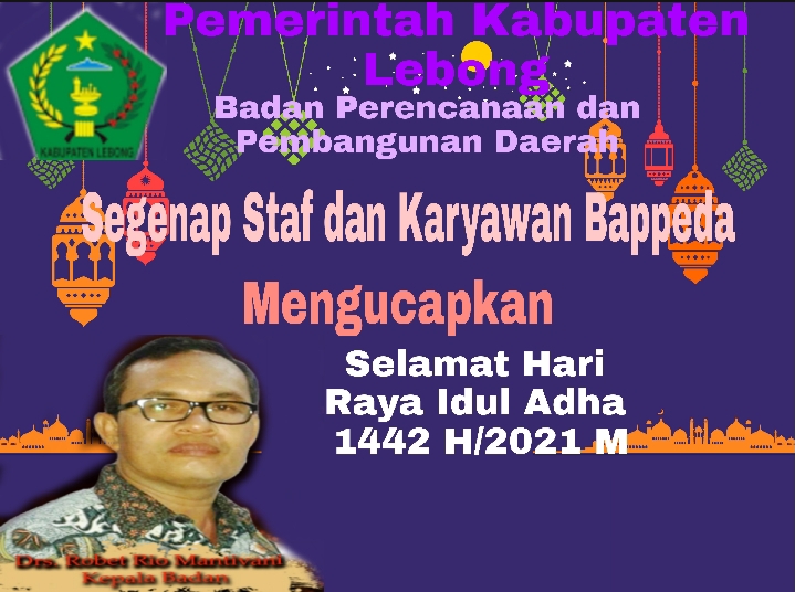 Kepala Bappeda Mengucapkan Selamat Hari Raya Idul Adha 1442H/2021M