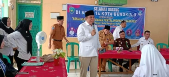 Marliadi,SE Wakil Ketua 1 DPRD Kota Bengkulu Menghadiri Sosialisasi Penyalahgunaan Narkoba Tingkat SMP