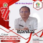 SMK N 4 Kota Bengkulu Mengucapkan Selamat HUT PGRI ke 77