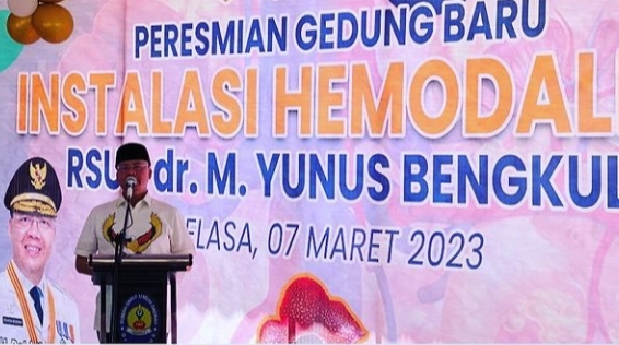 Tingkatkan Layanan RSUD M.Yunus Bengkulu Resmikan Gedung Baru Instalasi Hemodalisis