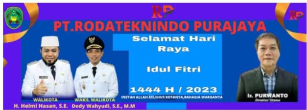 Pimpinan PT.Rodateknindo Purajaya Mengucapkan Selamat Hari Raya Idul Fitri 1444 H/2023 M