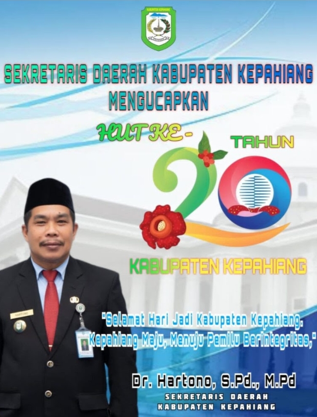 Sekda Kepahiang Mengucapkan Selamat HUT Kabupaten Kepahiang Ke-20