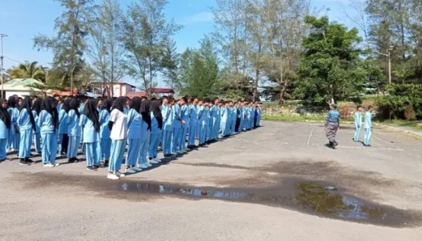 Pembentukan Karakter Ketarunaan Siswa SMK N 4 Kota Bengkulu didik langsung Lanal Bengkulu