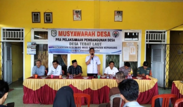 Pemdes Tebat Laut Gelar Musdes Pra Pelaksanaan Kegiatan Tahun Anggaran 2024