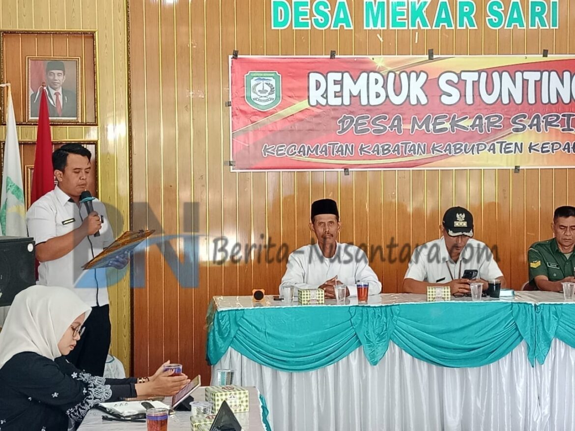 Pemdes Mekar Sari Gelar Rembuk Stunting Tahun 2024